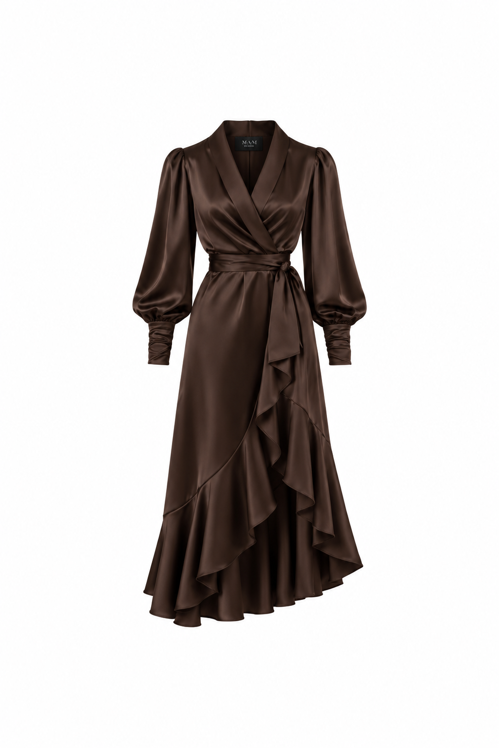 Pamola dress on silky satin